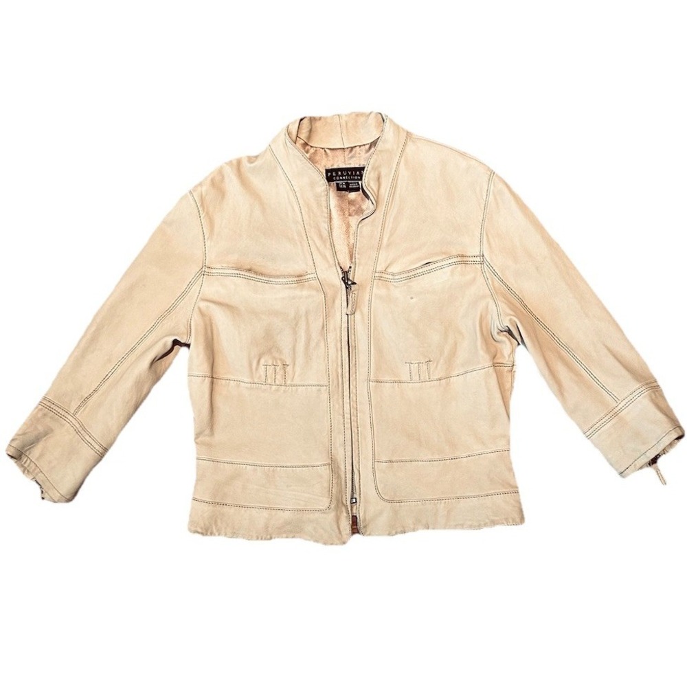 Peruvian Connection Butter Soft Leather‎ Jacket Women's Size 16